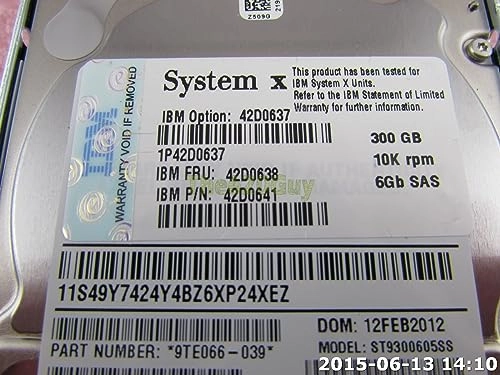 2.5" 10000rpm SAS 6Gb/s (90Y8877) - 300GB