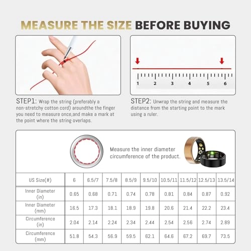 Smart Ring - Heart Rate Blood Oxygen IP68 Waterproof