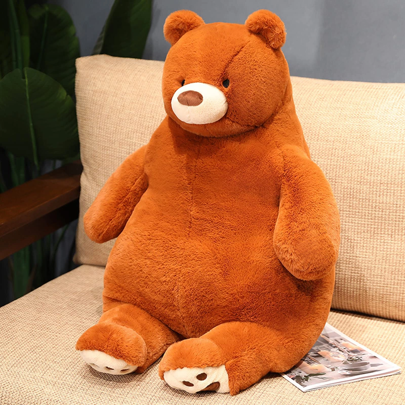 Bear - 43 cm Weighted Plush Brown