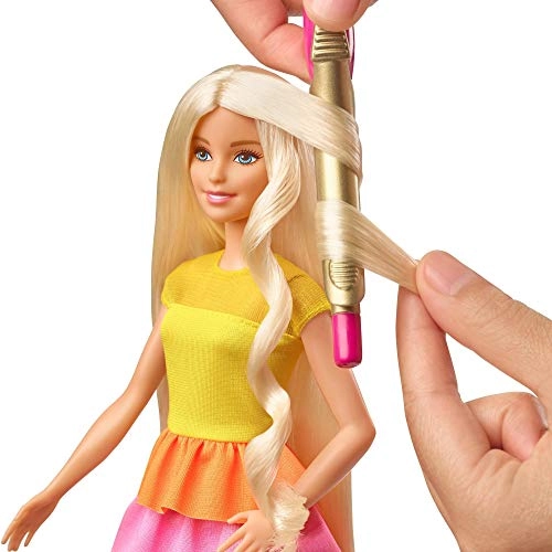 Barbie Ultimate Curls - Blonde Hairstyling Playset No-Heat Curling Tools