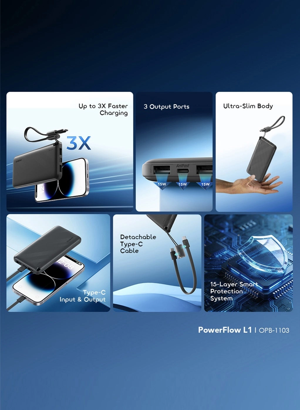 PowerFlow L1 - 10000mAh 15W