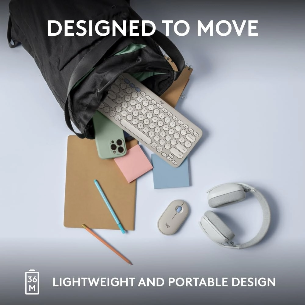 Pebble Keys 2 K380s - QWERTY Wireless