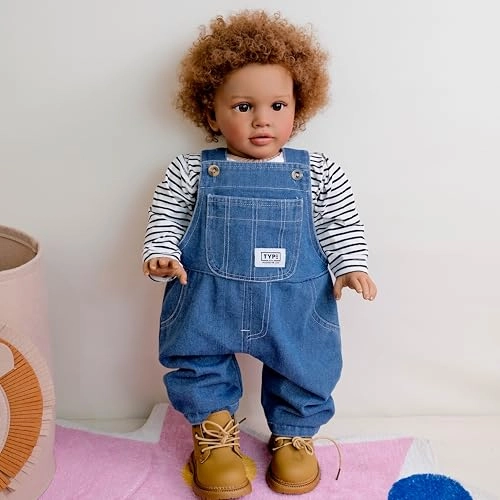 Pippa Reborn Baby Doll - 26 inch Cotton Vinyl Hand-rooted Curly Hair Ages 3+