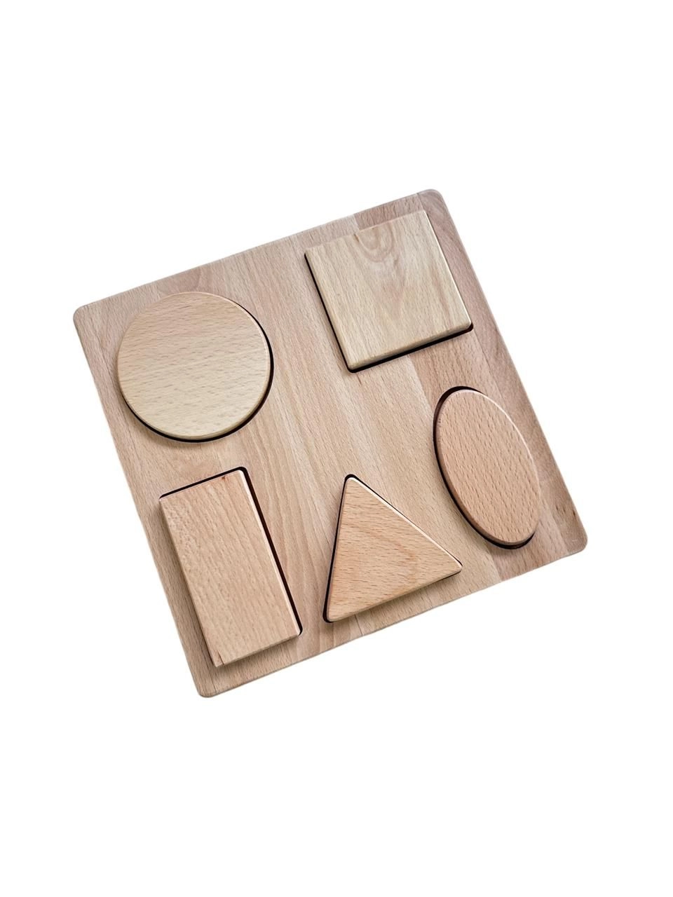 Wooden Shapes Board - Suitable for 12 months and above 6 Pcs