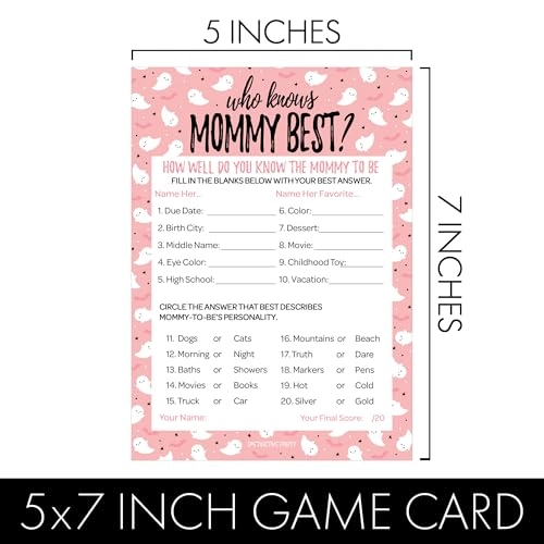 Pink Little Boo - 20 Player Cards Adult