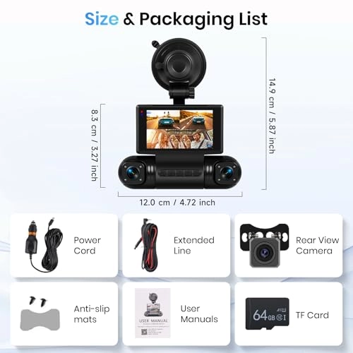 Car Dashcam - 2K 3x1080P