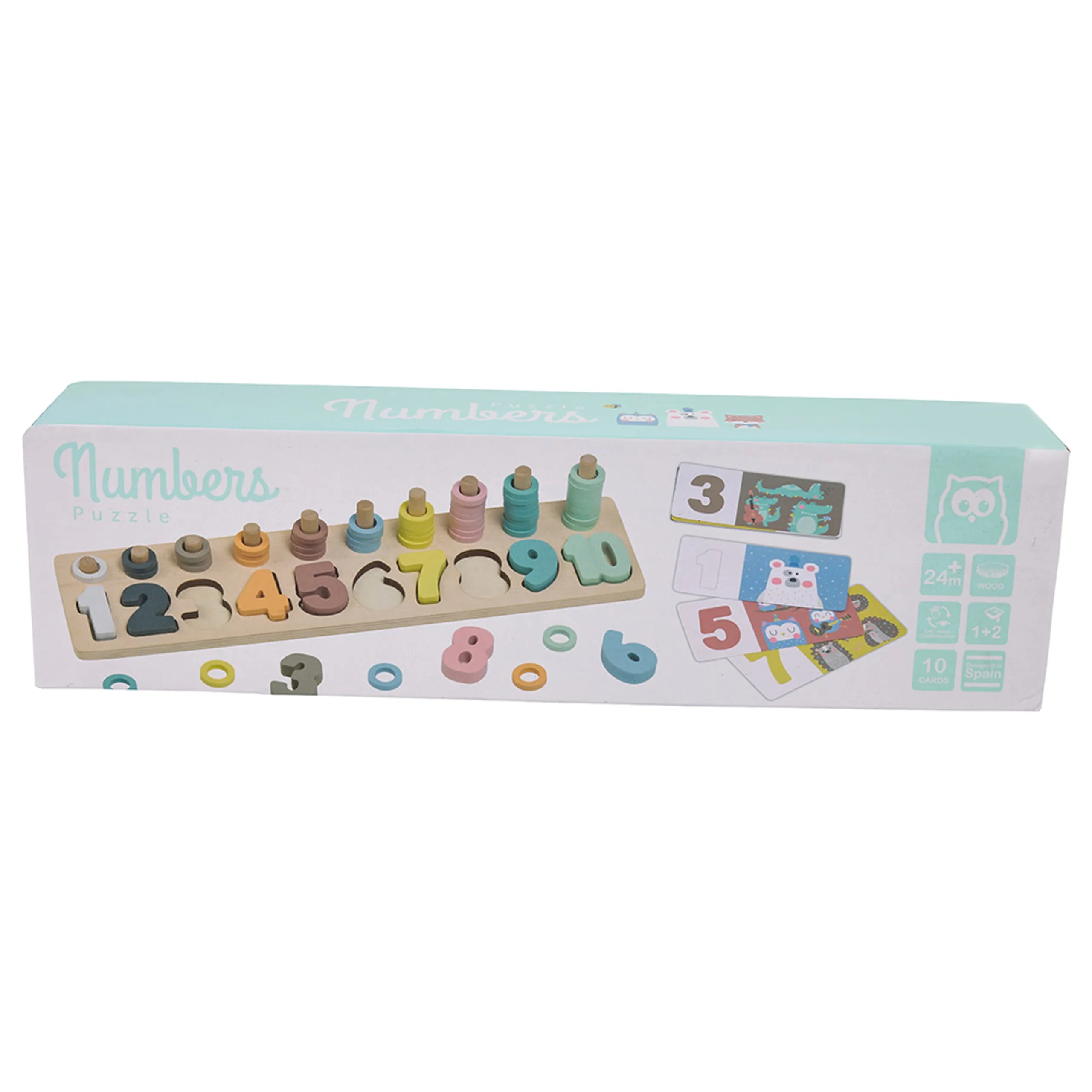 Eurekakids Wooden Numbers Puzzle - 2+