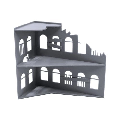 EnderToys Ruined Building Terrain Scenery - 1 piece 28mm wargame and RPG miniatures