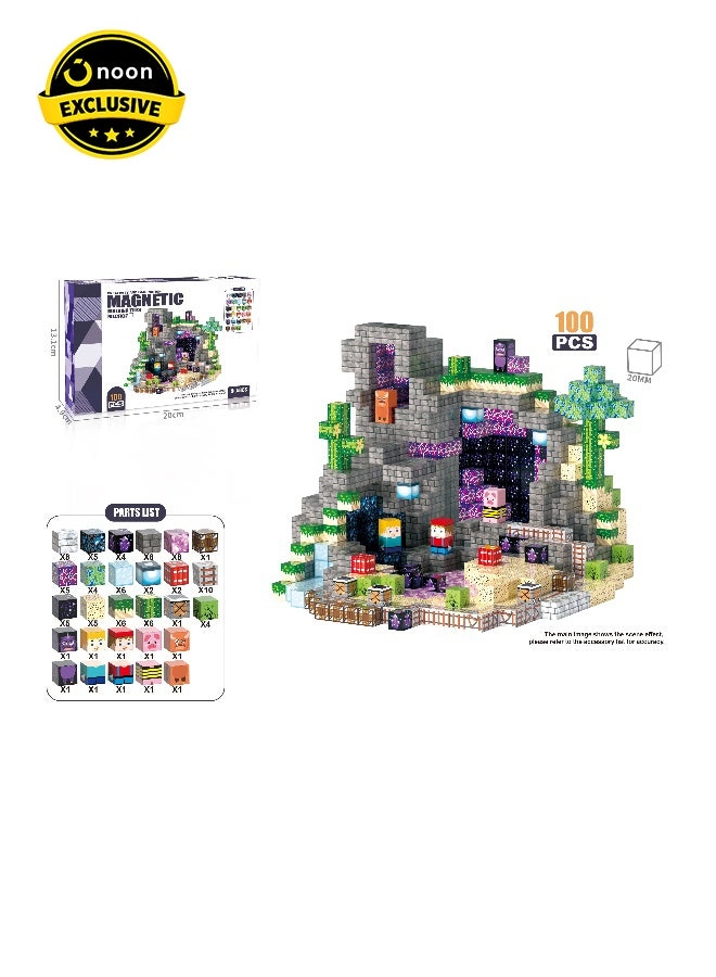 Magni Mates Magnetic Mini Blocks - 100 pcs