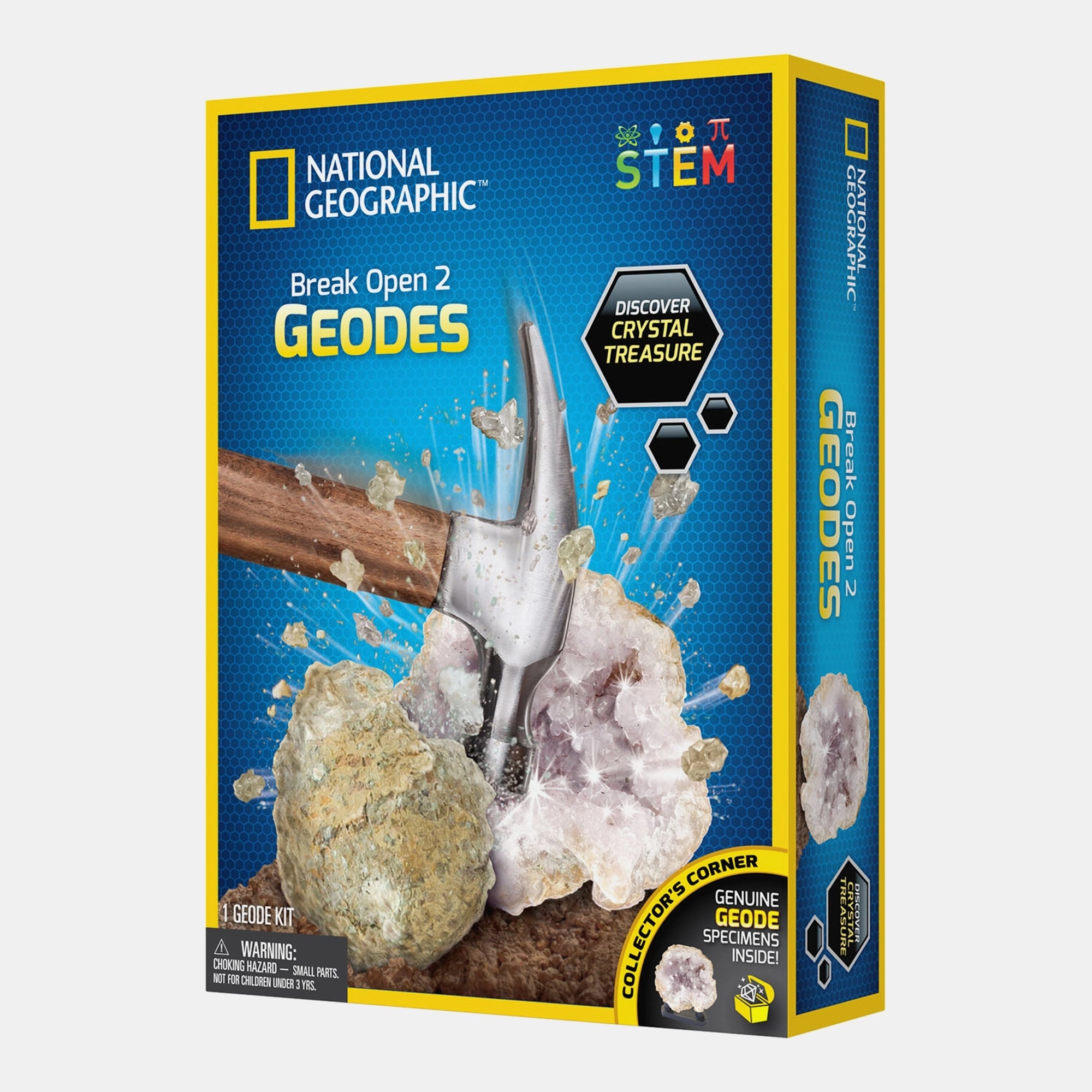 National Geographic Break Open 2 Geodes Science - 8 years+ 6 pieces