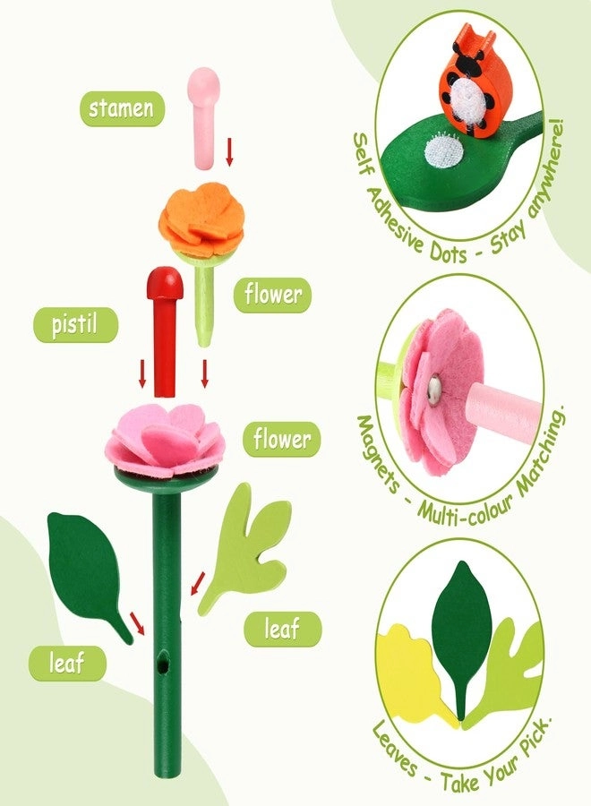 Wooden Flower Garden - 51 pcs