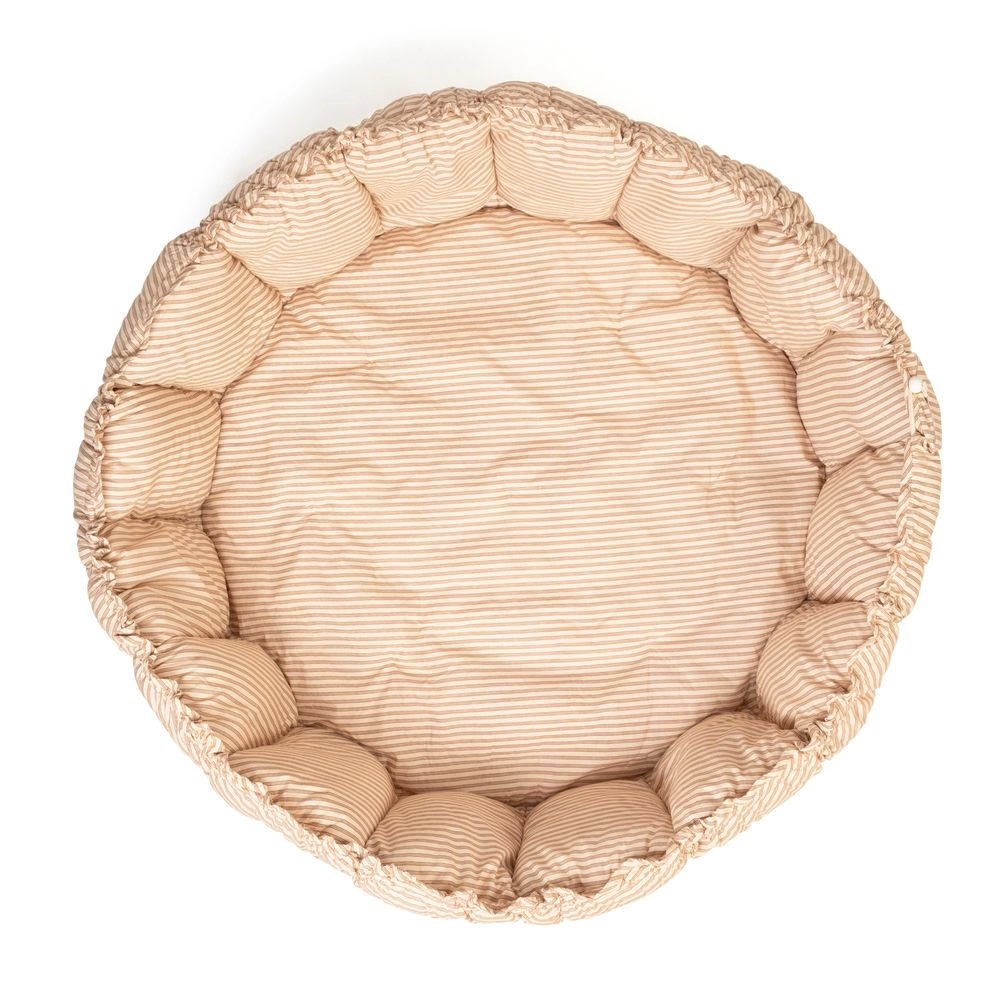 3-In-1 Stripes Bloom Organic Babymat - Ecru/Brown 0 month