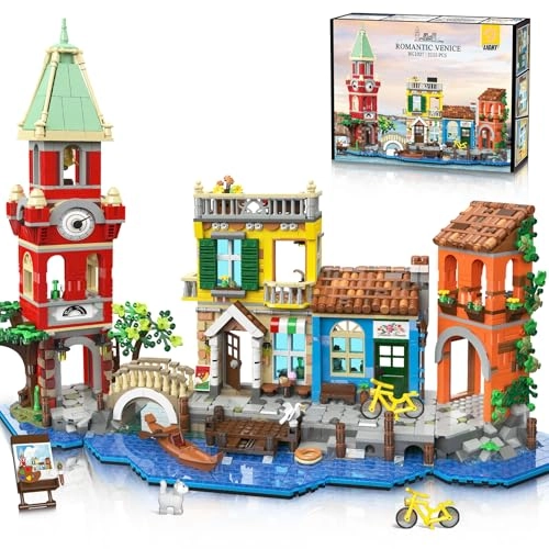 Street View Building Set (HG1027) - 2155PCS LED Light Romantic Venice Town House