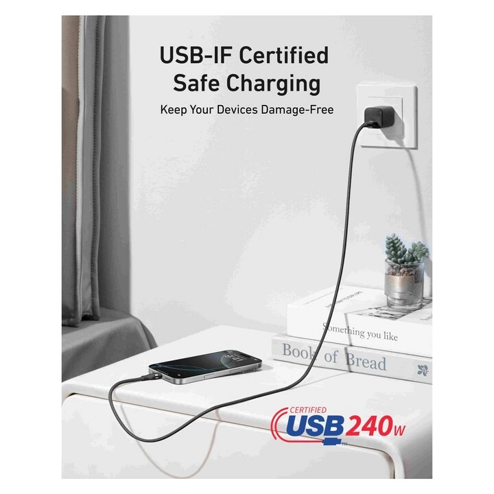 Charge Cable 240W USB-C to USB-C 1.8m Braided