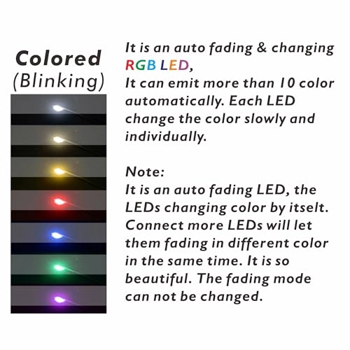 Pre-Wired Micro Blinking LED - 25PCS 0805