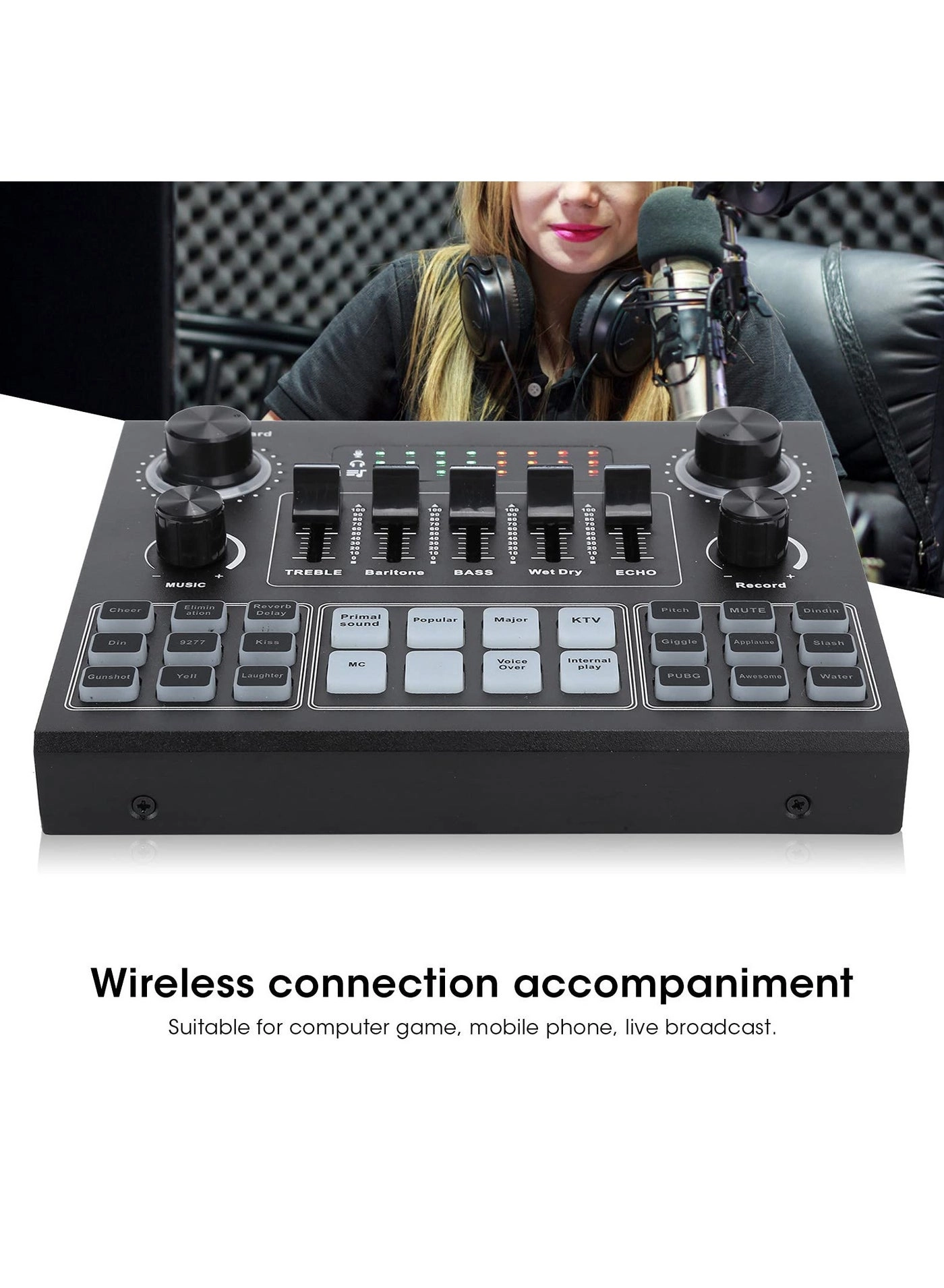 V9 - External Stereo Audio Mixer 16 Effects