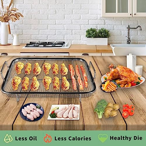 Air Fryer Basket - Stainless Steel 2 Set