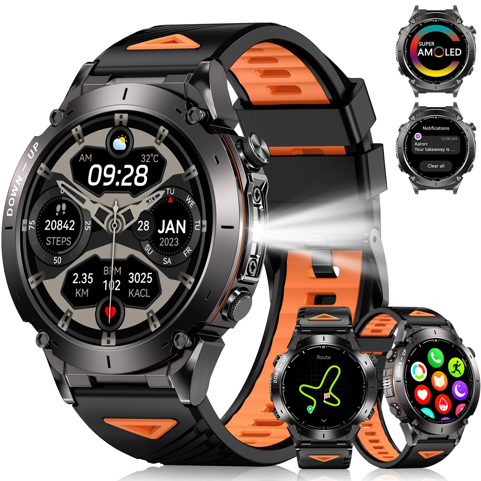 PODOEIL GPS Military Smart Watch GPS
