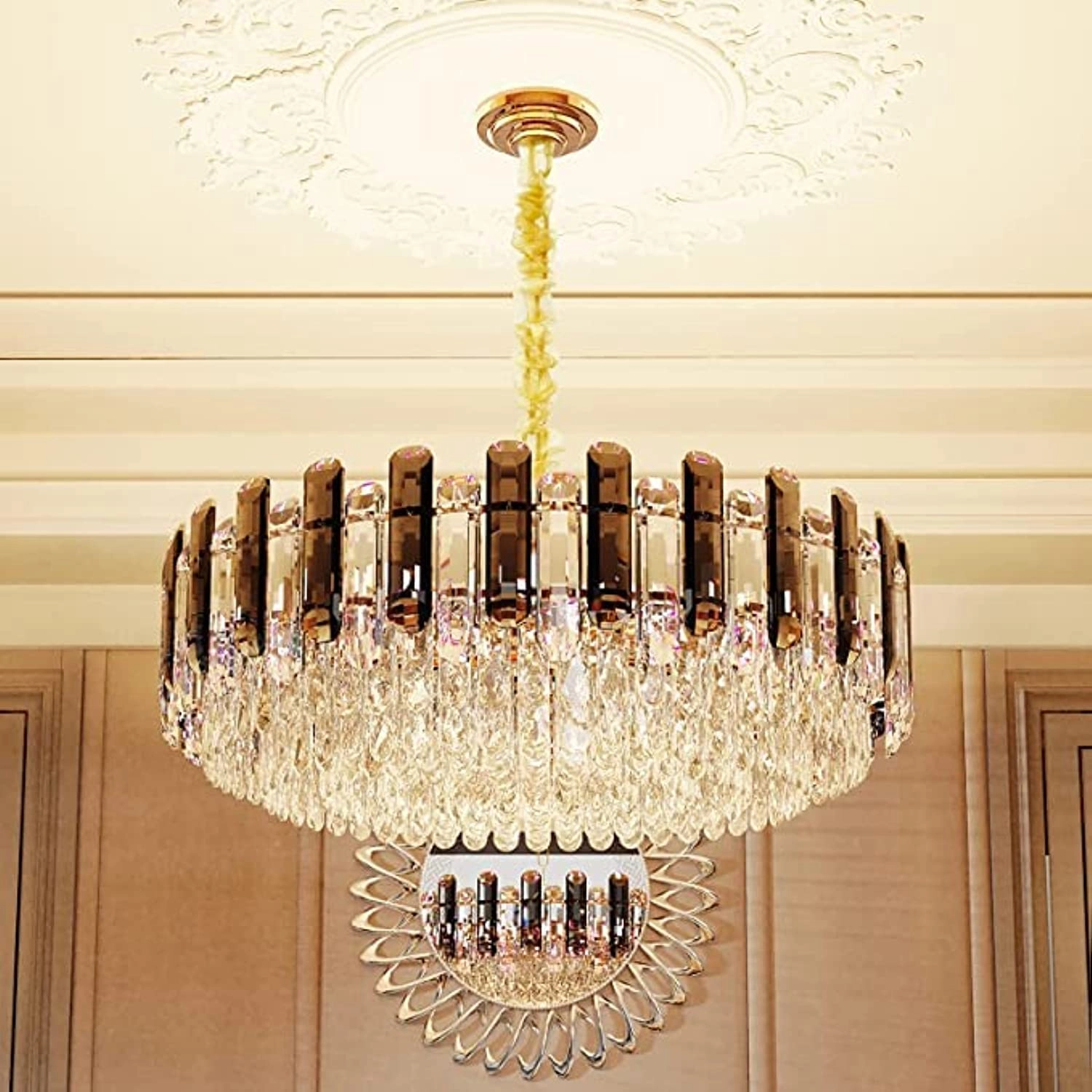 Round Crystal Chandelier - 6000K 4000K 3000K