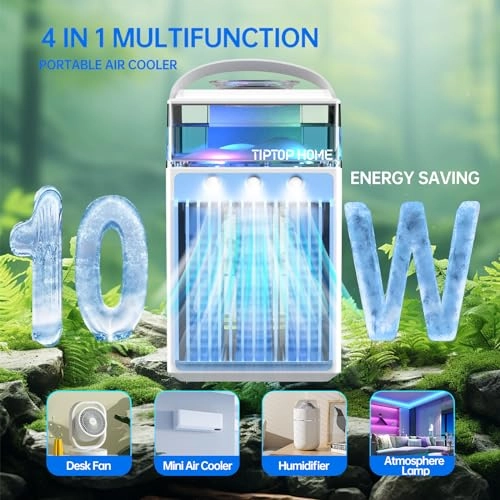 Mini Air Conditioner - 4 in 1 800ml Rechargeable