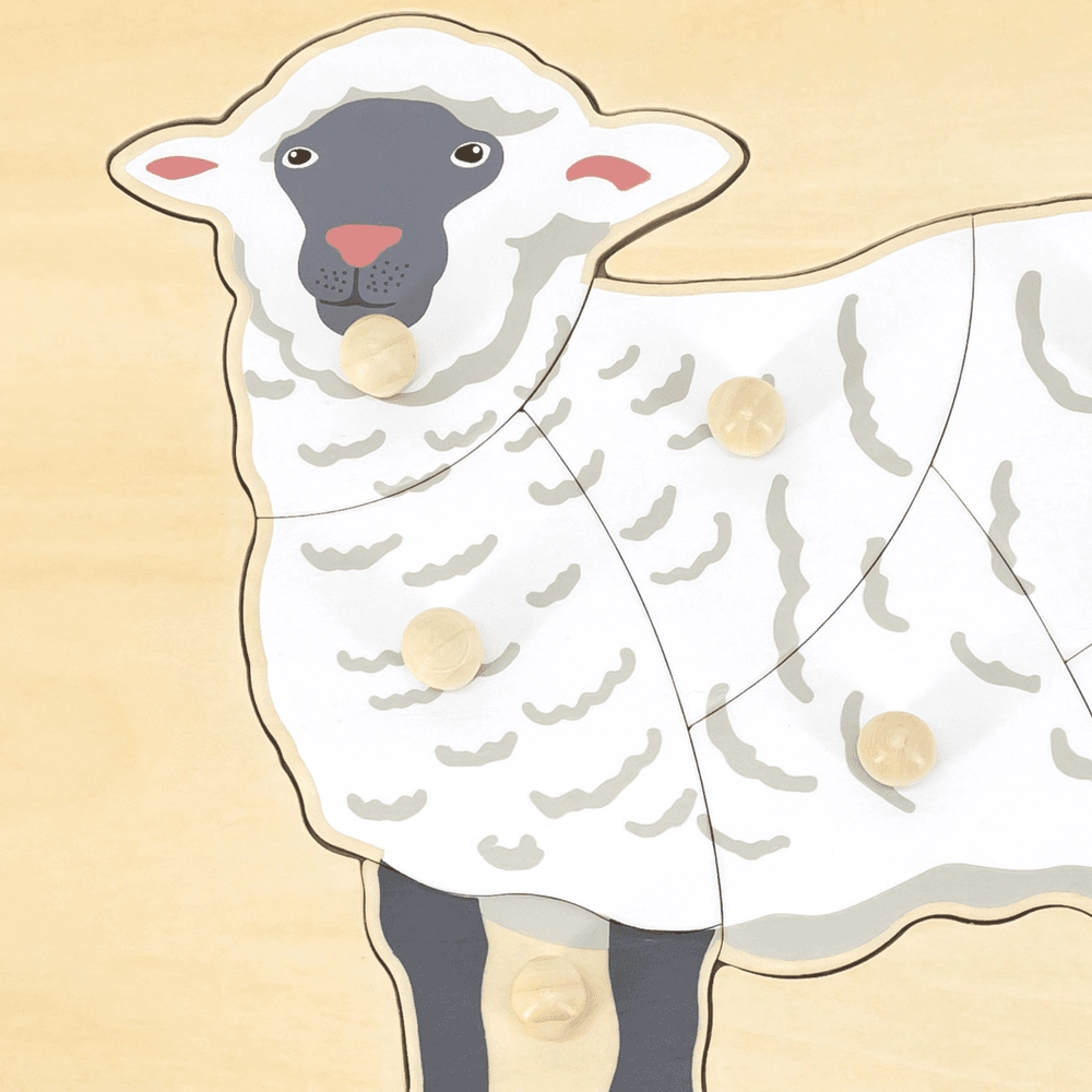 Wooden Puzzle Sheep - 3+ 9 pieces