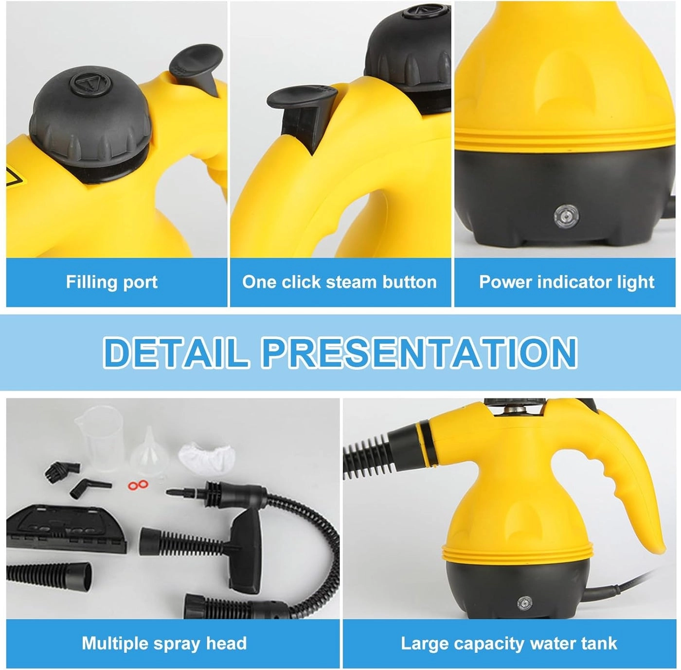 High Temperature Steam Cleaner - 1000W Handheld