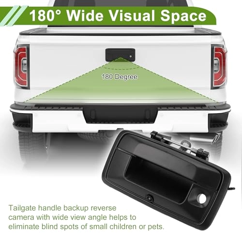 Tailgate Handle Backup Camera - Night vision Wired
