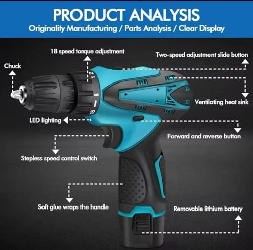 Cordless Drill Driver - Brushless Motor 2 Batteries