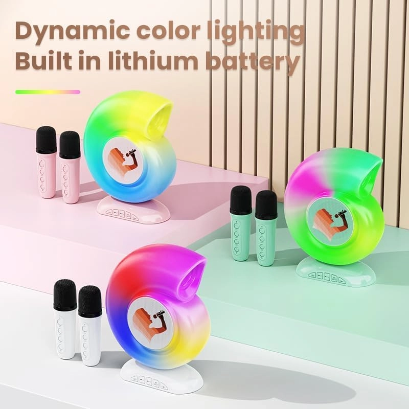 Portable Karaoke Machine - 2 Wireless Microphones