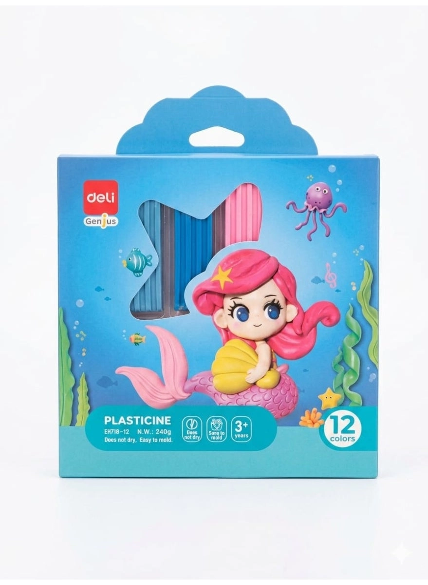 Deli Genius Plasticine - Wax 240 g 12 pcs.