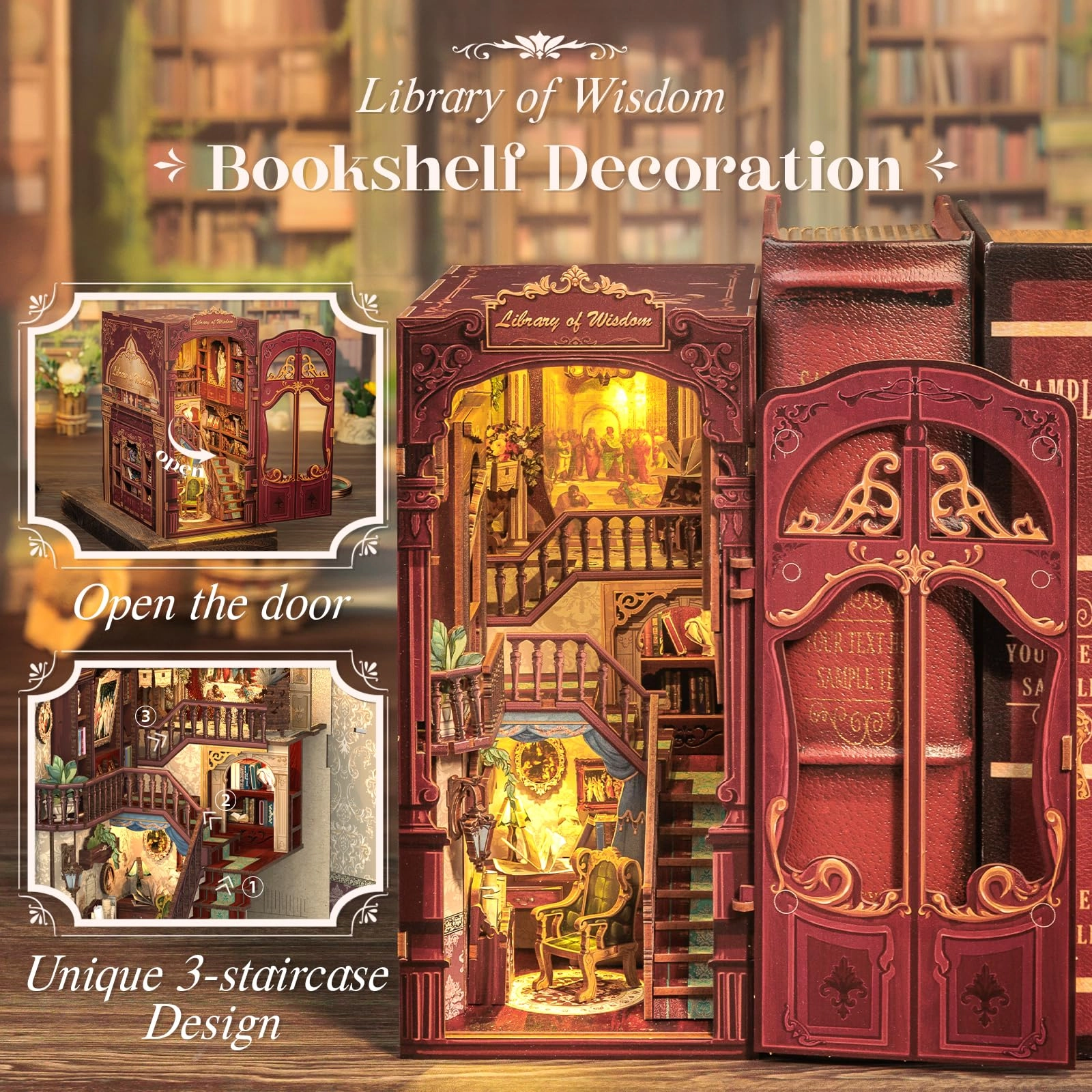 Book Nook Kit - Library of Wisdom 1:12