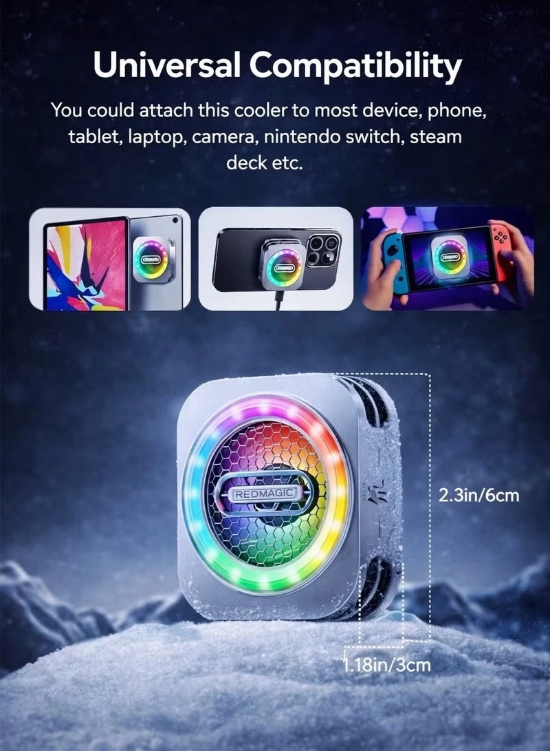 6 Pro Magnetic Phone/Tablet Cooler - 30W Ultra-Cooling 35W Mini GaN Charger Magnetic Mount