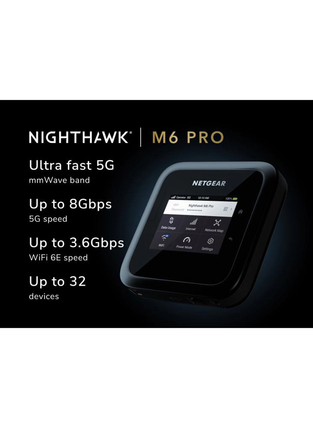Nighthawk M6 Pro - 5G WiFi 6E Up to 8Gbps