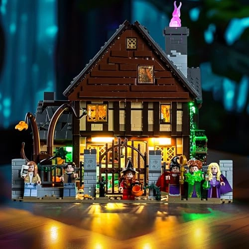 Brickshining LED Lighting Kit Compatible with Lego Disney Hocus Pocus The Sanderson Sisters Cottage 21341 - ABS