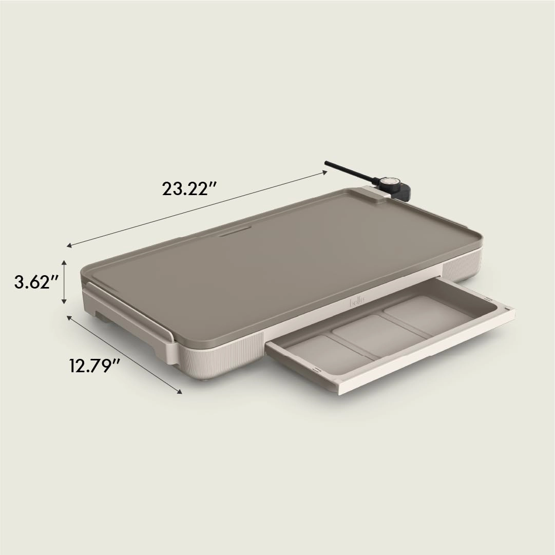 XL Electric Ceramic Titanium Griddle - 1500W 56 cm