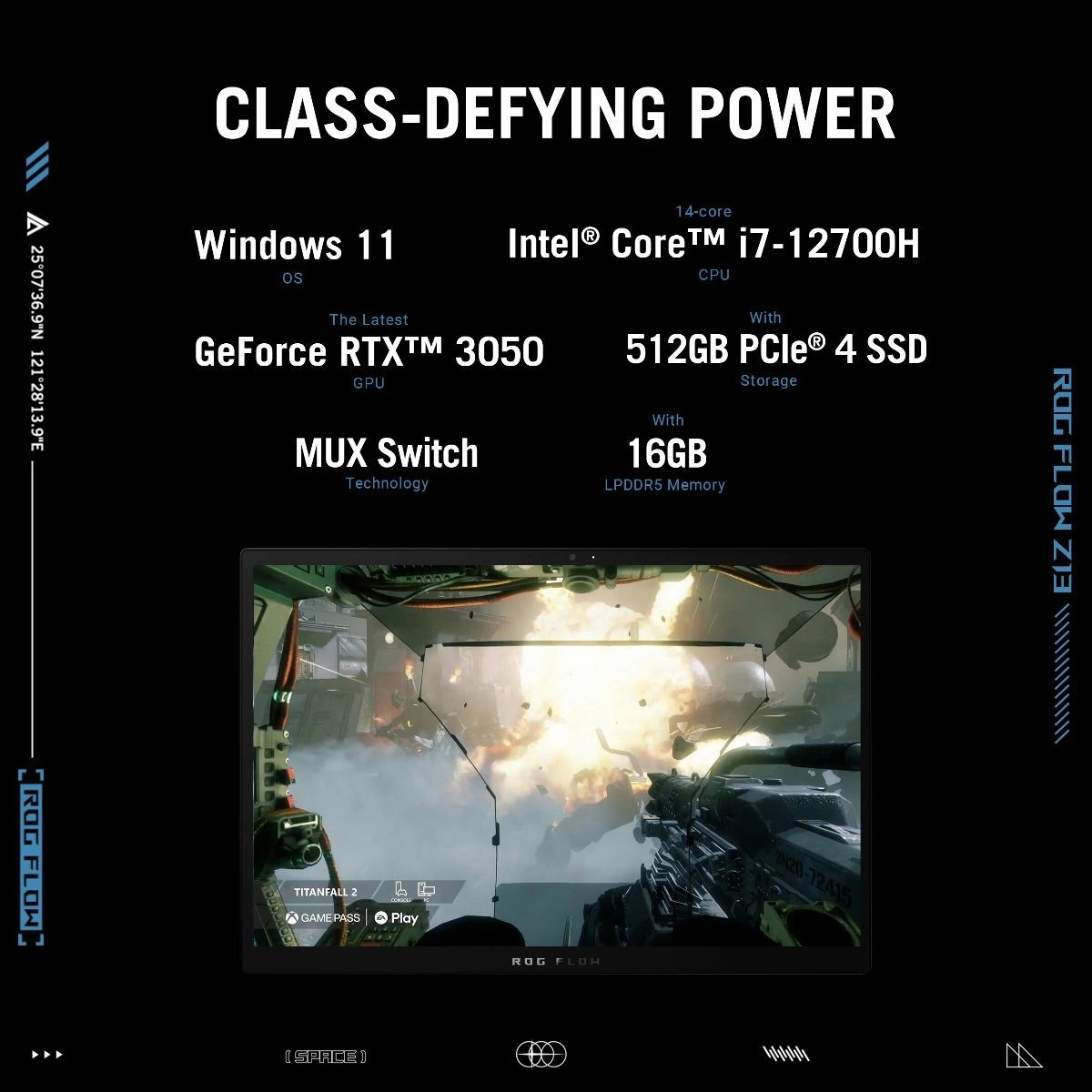 ROG Flow Z13 GZ301ZC - 13.4'' Core i7-12700H 16GB DDR4 512GB SSD