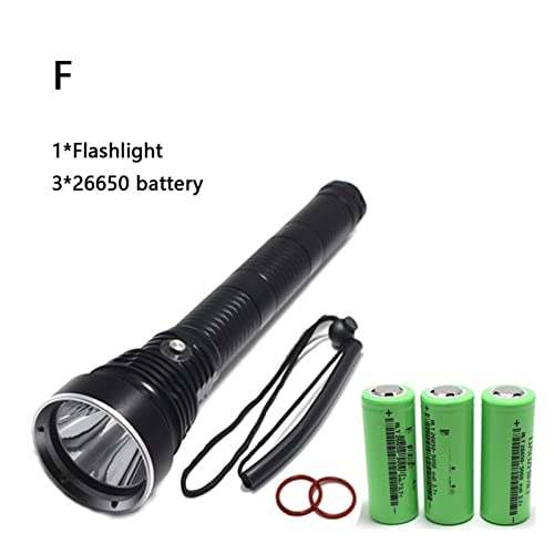 Diving Flashlight - IPX8 5000 lumens 26650 battery