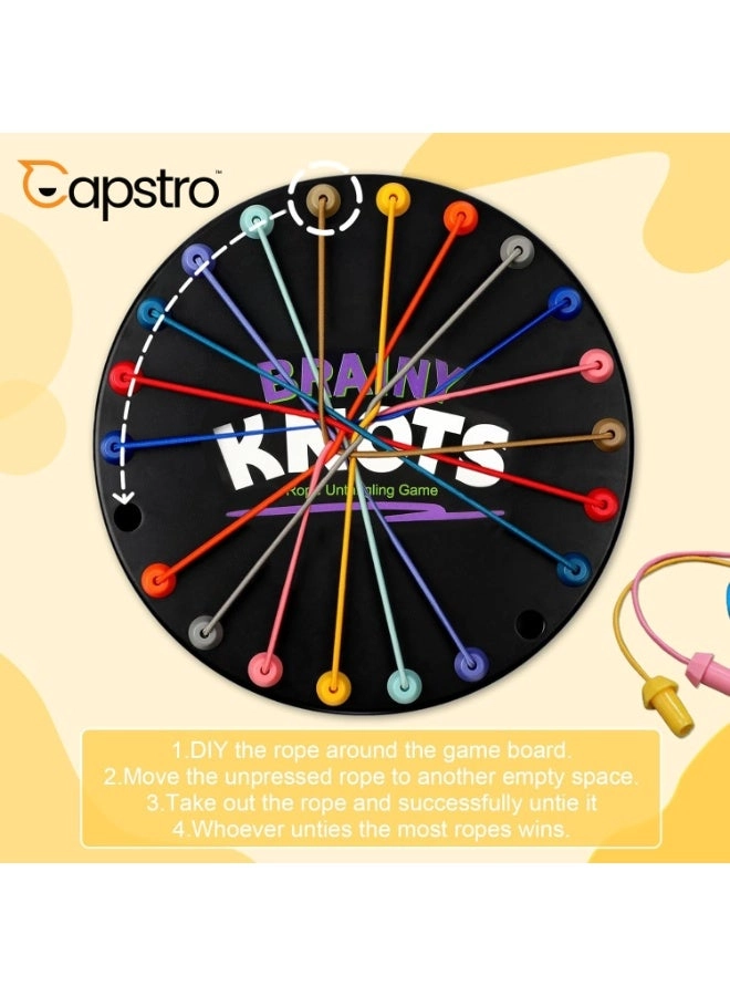 Rope Knot Puzzle - 10 Elastic Cords Storage Bag