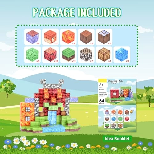 Magnetic Building Blocks (Building Toys-001) - Forest