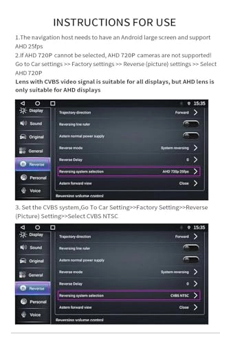 Rear View Parking Camera - Night Vision 1080p/720p