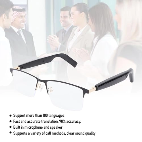 AI Translator Glasses - Bluetooth V5.4 100+ Languages