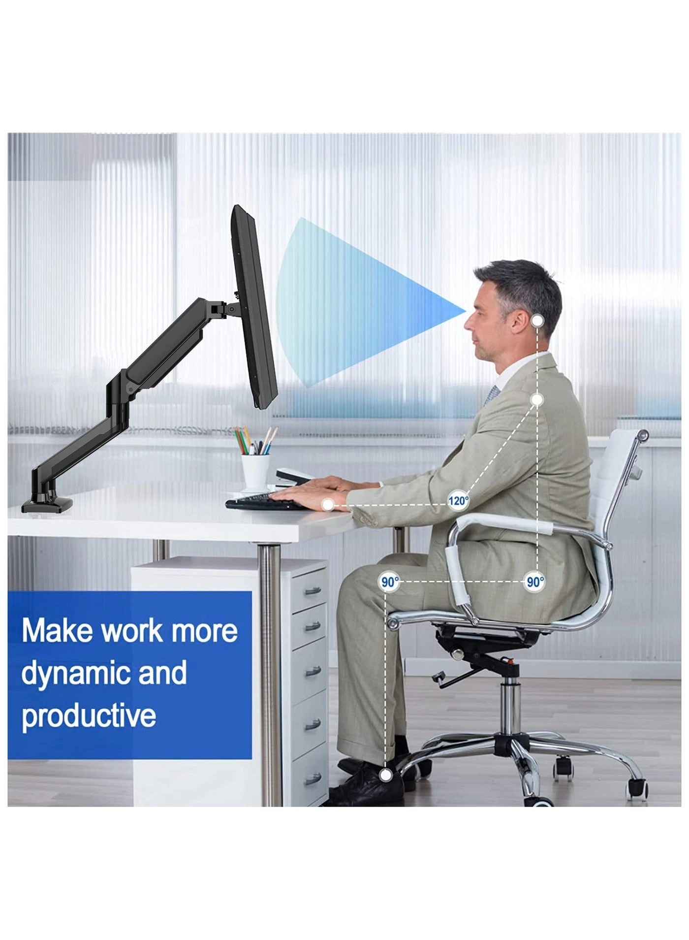 Dual Monitor Mount Stand - dual 13 to 32 Inch 75x75mm 100x100mm