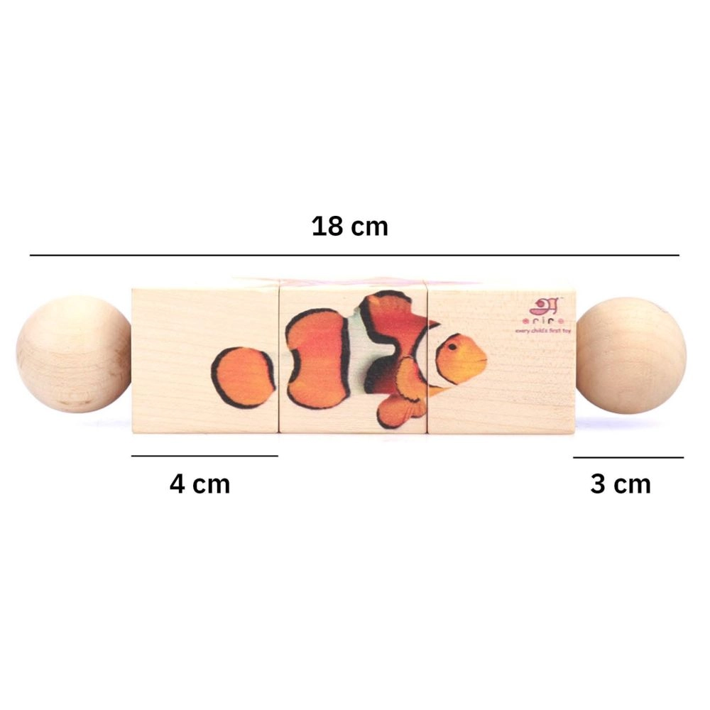 Rotating Wooden Puzzle - Fish - Suitable for 18 months & above