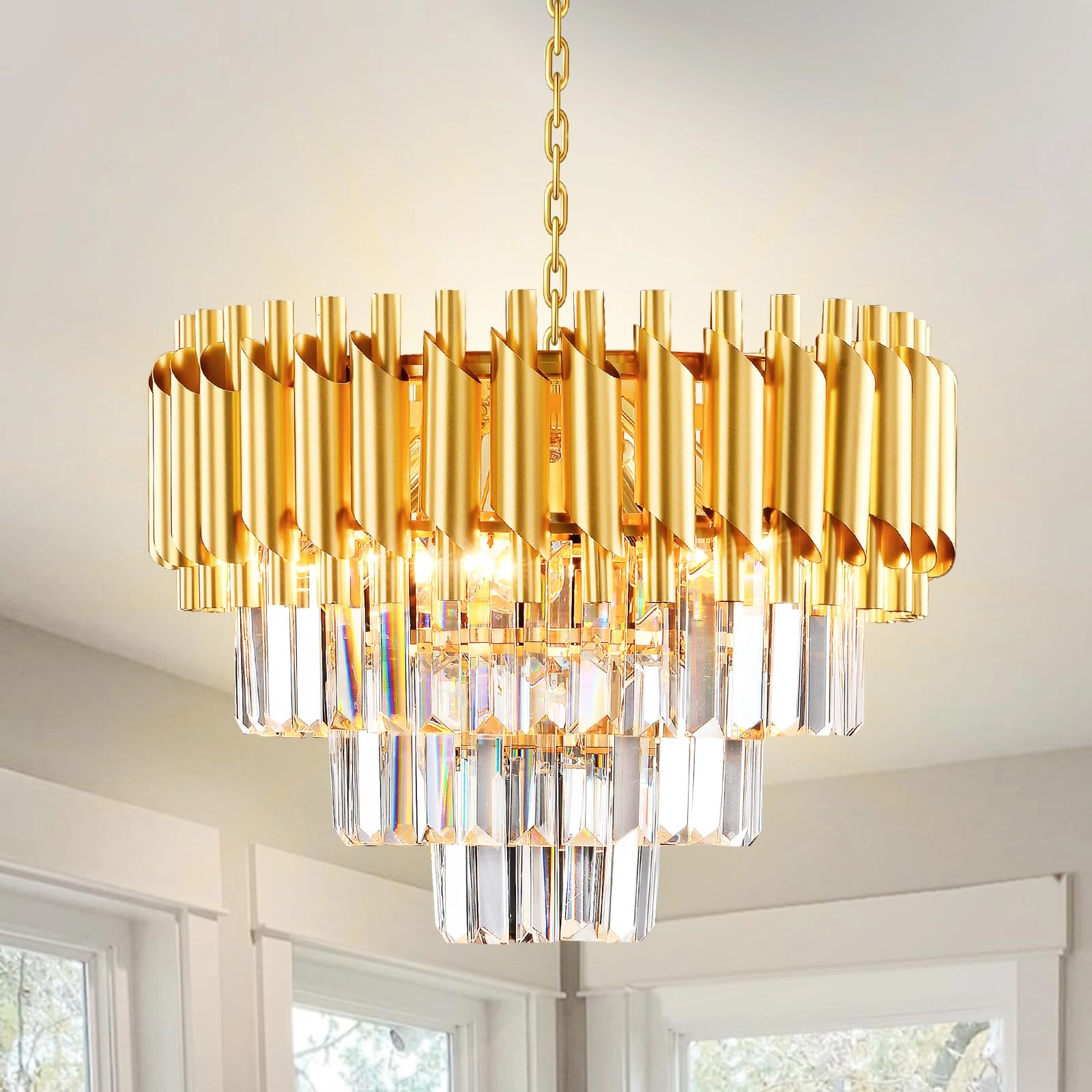 Crystal Chandelier - 23.6inch