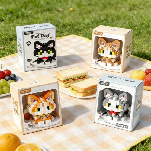 Cat Building Blocks - 4 pcs