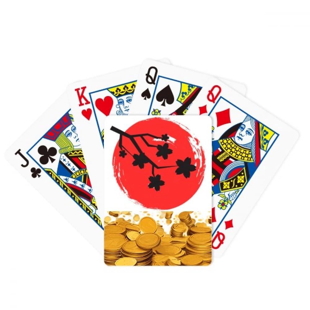 Brush Painting Japan Pattern Gold Playing Card Classic Game - 52 playing cards and 2 Jokers