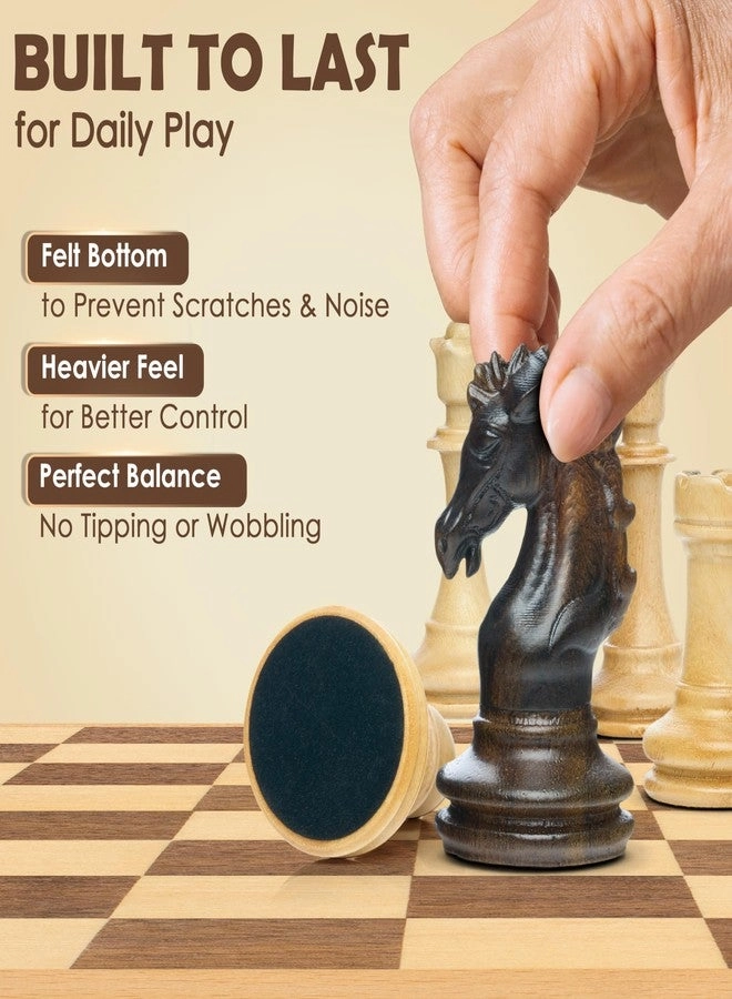 Weighted Chess Pieces - Wooden