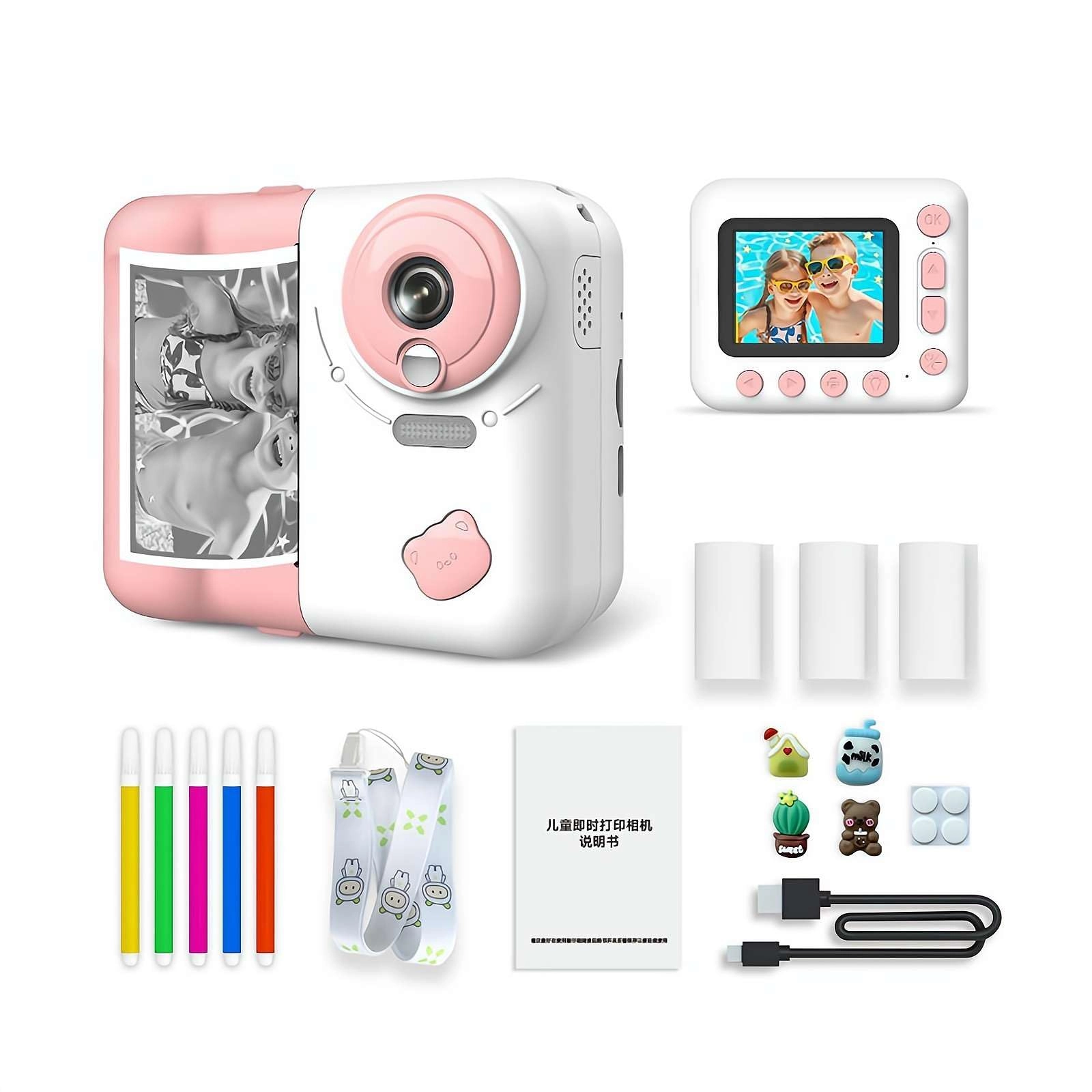 KITPIPI Mini HD Sports Camera - 1080p Instant Printing