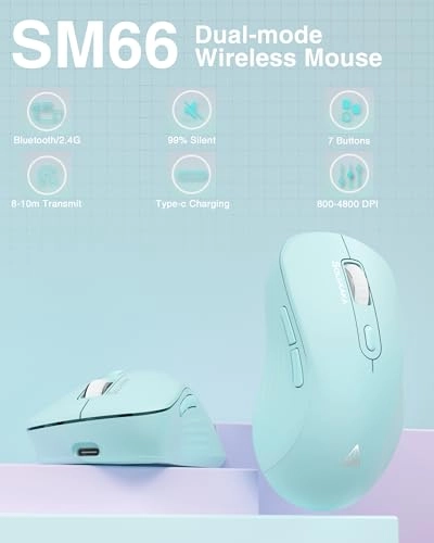 SM66 Silent Dual-Mode Mouse - Wireless