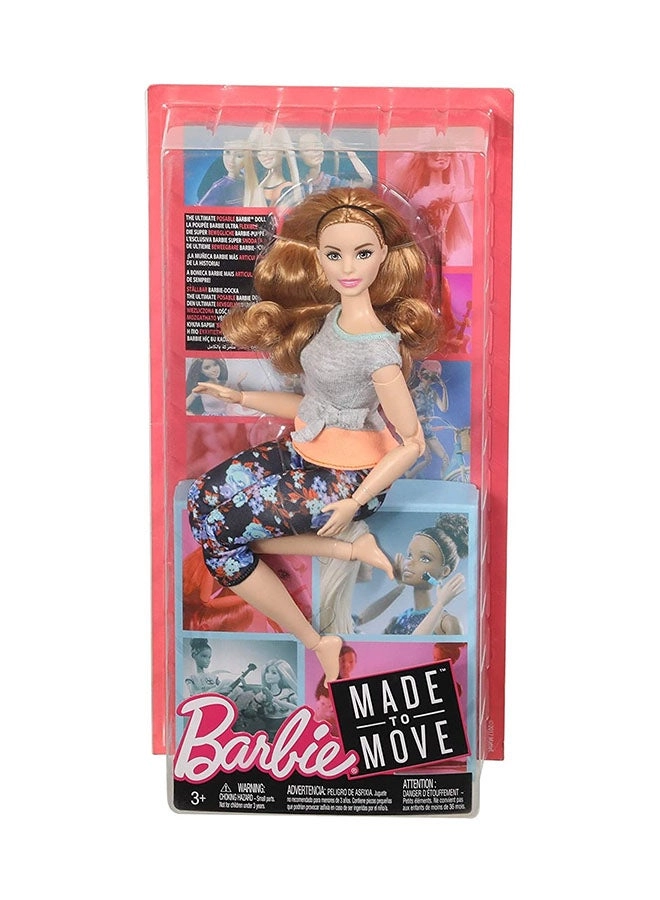 Barbie Made to Move Doll - Multi-Colour 22 joints Ages 3+